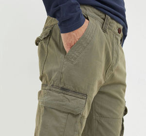 Pantalones cargo de talla grande para hombre, pantalones de viaje de lona ligeros y resistentes al desgaste con múltiples bolsillos para exteriores - Product Image 5