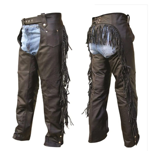 Chaps en cuir de vache de qualité supérieure pour l'équitation, coupe-vent, grande taille, imperméables, tailles personnalisées, couleur unie, en vente - Product Image 4