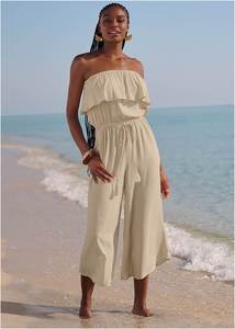 Mono de Playa Largo hasta los Huesos, 100% Material Suave, Estilo Vintage, Elegante, Transpirable, Ecológico, Cintura Alta, Talla XS, Multicolor - Product Image 4