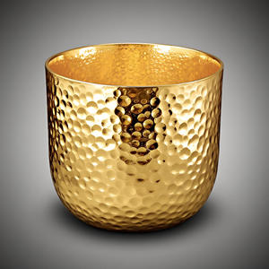 Elegant Western Hammered Gold Decorative Planter Pot Eco-Friendly Aluminium Bowl Chic Home Garden Decor Accessory Logo - Product Image 2