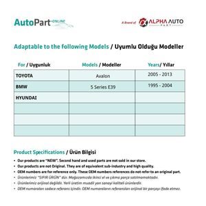 Kit de Reparación de Engranajes de Cortina Trasera Zamak para Toyota Avalon - Product Image 2