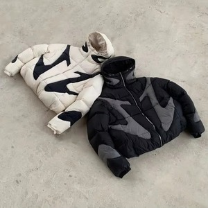 Chaqueta de invierno unisex al aire libre-Cuello alto ecológico impermeable con capucha con logotipo frontal-Último diseño al por mayor - Product Image 2