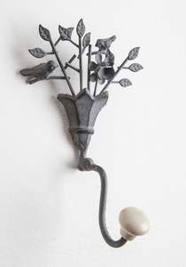 Diseño de hoja Europea Acabado antiguo Acabado Decoración de pared de lujo Ropa Colgando ganchos de metal - Product Image 5