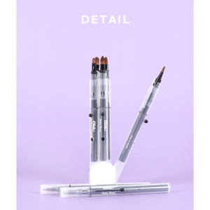 Juego de brochas de maquillaje sintéticas para usar con una sola mano, Ice, con tapa automática, no requiere estuche para viajes y aplicación rápida - Product Image 5