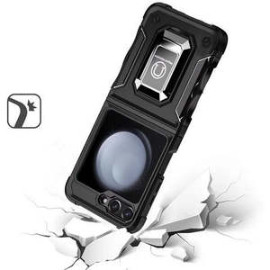 เคส Samsung Galaxy Z Flip7 Fe และ Samsung Galaxy Z Flip6 แบบกันกระแทกพร้อมวงแหวนแม่เหล็ก สีฟ้า - Product Image 3