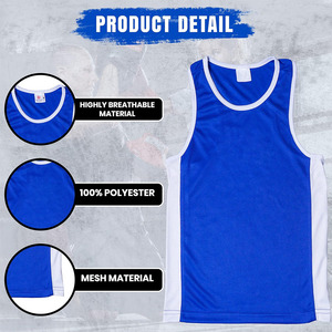 Latest Design Stretch Quick Dry Lightweight 100% <b>Polyester</b> Customizable Brand Martial Arts Boxing Uniform <b>Boxer</b> Kickboxing Vest - Product Image 3