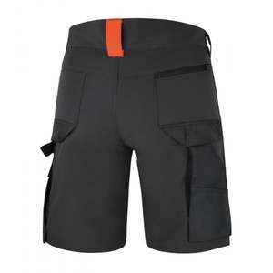 BETA-Bermudas DE TRABAJO elásticas y ligeras para hombre, pantalones cortos de corte entallado multibolsillo en gris antracita - Product Image 2