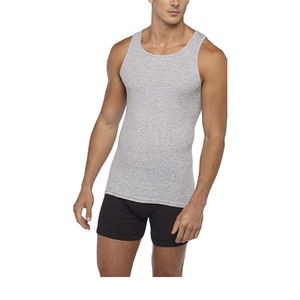 Débardeurs pour hommes en coton 100% respirant, à séchage rapide, col en V, couleur unie, confortables, écologiques, avec logo personnalisé, prix de gros - Product Image 4