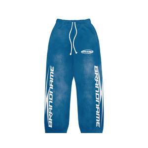 Chándales de Forro Polar Suave con Estampado Puff, Color Liso, Peso Pesado, Lavado Ácido, para Hombre, Invierno - Product Image 6