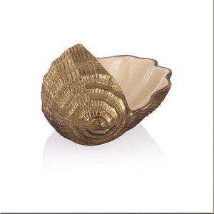 Cuenco de aluminio con forma de concha, elegante cuenco central de diseñador con acabado de Metal para mesa de comedor, decoración del hogar, aperitivos de frutas secas - Product Image 4