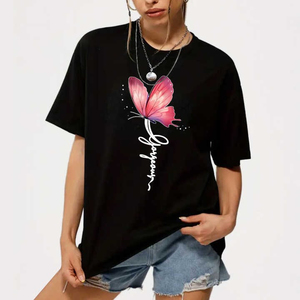 Áo thun nữ cổ tròn nặng bằng cotton 100% mùa hè - Product Image 2