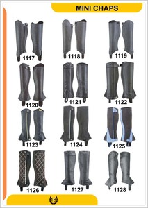 2025 Chaps de caballo occidentales de cuero de grano completo real impermeables y transpirables con cremallera curva Half Chaps - Product Image 3