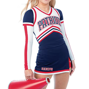 Adorable disfraz de animadora, uniforme de equipo brillante para niñas, ideal para eventos escolares, mítines Pep y competiciones de baile - Product Image 1