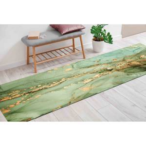 Green and Gold Marble <b>Rug</b>: Modern Saloon Style Printed <b>Rug</b>,Nonwoven <b>Thin</b> <b>Rug</b> - Product Image 4