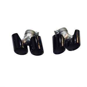 Embouts d'échappement quadruples en titane noir de haute qualité adaptés à la Porsche 911.1/911.2  992044207  992044230  081100800009G - Product Image 1