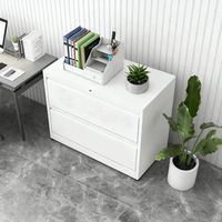 Armoire de classement latérale verrouillable à 3 tiroirs, armoire de classement en acier robuste pour le bureau/la maison, convient aux dossiers de format A4/Letter/Legal