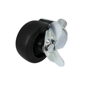 CCE Roue à Roulettes en Acier Robuste de 3 Pouces avec Tige Filetée et Frein, Alésage de Pint TPR - Product Image 5