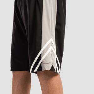 Shorts sportifs décontractés 100 % coton à double rayure (noir) taille XS avec cordon de serrage, motif cargo tendance et logo décoratif - Product Image 5