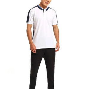 Polo à manches courtes pour homme avec logo personnalisé, rayures, séchage rapide, polo de golf, t-shirt, vente chaude, polo de golf de haute qualité - Product Image 3