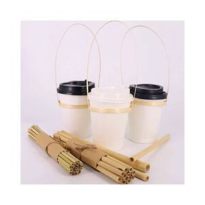 Portador de tazas de té de leche de bambú, soporte para tazas de té de burbujas respetuoso con el medio ambiente/jarra de vidrio de algas marinas, artesanías de bambú baratas para vendedor en línea - Product Image 5