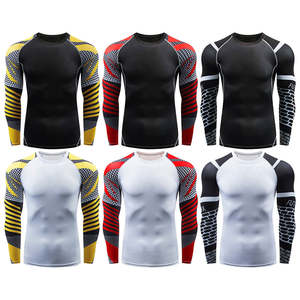 Rashguard en polyester à manches longues BJJ personnalisé pour hommes vêtements de sport imprimés par sublimation pour une utilisation estivale de MMA - Product Image 1