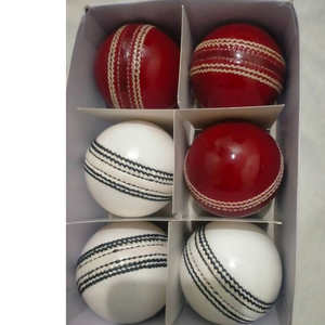 Mejor oferta de pelotas de críquet de cuero de Color rojo para práctica y entrenamiento, gran oferta, pelota dura de críquet profesional - Product Image 3