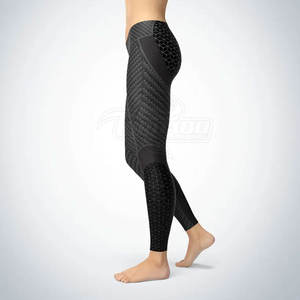 Mallas deportivas sin costuras para mujer, mallas deportivas de talle alto con contraste de color - Product Image 6