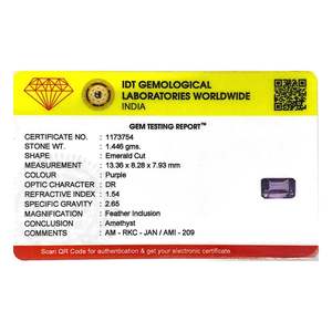 Gema de Amatista Sintética de 7.23 Quilates, 8mm, Forma de Pera Facetada, Certificado GIA, Zafiro Sintético de Alta Calidad con Cambio de Color Pulido - Product Image 4