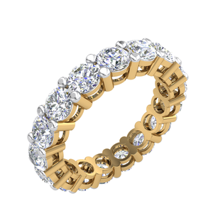 Elegant Women's 10K Gold Classic <b>Ring</b> 4.08Cts VS Clarity Lab Grown EF Color Diamond Luxurious Classic Jewelry - Product Image 1