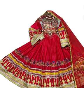 <b>Hot</b> Selling <b>Red</b> Color velvet Embroidered Afghan Handmade Vintage Dresses in Wholesale Price And Low MOQ 2026 Best Dresses - Product Image 4