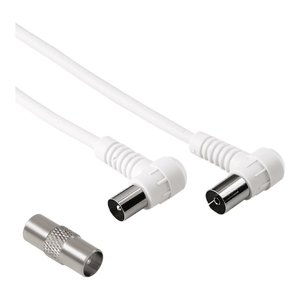 Antena Cavo Blanca de 1,5 m y 75 Db con Adaptador, Cable de Audio y Vídeo, Modelo 00205299 - Product Image 1