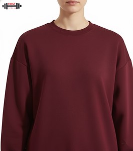 Sweat à capuche oversize en molleton de coton de haute qualité pour femme, avec logo personnalisé sur le devant, style streetwear d'hiver - Product Image 1