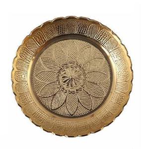 Assiette de chargeur en métal de Style classique pour la vaisselle de restauration d'hôtel - Product Image 1