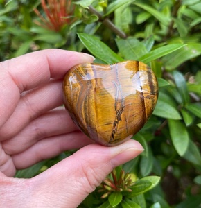 Nueva Llegada Super Calidad Venta Caliente Ojo de Tigre Cristal Hinchado Corazón Bolsillo Piedra Curación Preocupación Piedra Chakra Energía Arte Decoración - Product Image 5