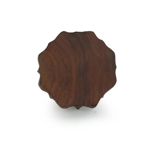 Blocs de fleurs lustrées sculptées à la main porte-bougies en bois de Sesham Lot de 2 porte-bougies chauffe-plat pour centres de table de mariage - Product Image 5