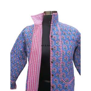 เสื้อแจ็คเก็ตผ้าฝ้ายทอลายดอกไม้สำหรับผู้หญิง น้ำหนักเบา นุ่ม สบาย ระบายอากาศได้ดี แห้งเร็ว สวมใส่สบายๆ ในฤดูหนาว ความยาวแบบสั้น - Product Image 6