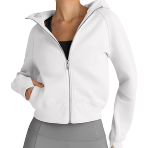 Sudadera Corta de Diseño Clásico, Estilo Casual Urbano, Hombros Caídos, Transpirable, Ecológica, Tejida, para Mujer - Product Image 6