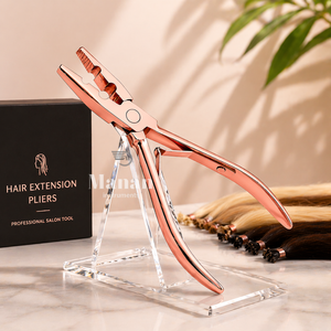 Pinzas Profesionales para Extensiones de Cabello con Micro Anillos de Oro Rosa, Herramienta de Crimpado de Bucles Nano, Herramienta de Estilismo Duradera para Salón - Product Image 5