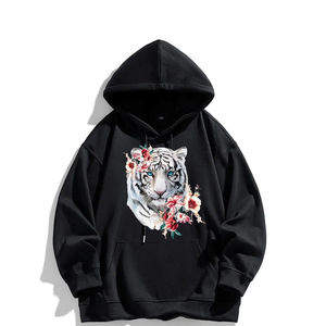 Sudadera con capucha de cuello redondo de transferencia térmica con estampado de tigre unisex, sudaderas de punto de invierno, servicio OEM, gran oferta, precio bajo - Product Image 5