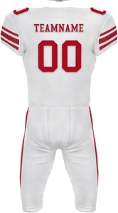 ชุดยูนิฟอร์มอเมริกันฟุตบอลแบบปรับแต่งได้ เสื้อและกางเกงขาสั้น ผลิตจากโพลีเอสเตอร์ 100% ระบายอากาศได้ดี มีไซส์พลัส พร้อมตำแหน่งโลโก้ด้านหน้า - Product Image 2
