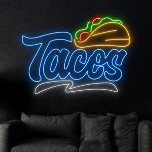 Letrero <span class=keywords><strong>de</strong></span> Neón LED Personalizado para Restaurante <span class=keywords><strong>de</strong></span> Comida Rápida, Diseño <span class=keywords><strong>de</strong></span> Logotipo Comercial, Letrero <span class=keywords><strong>de</strong></span> Neón LED para <span class=keywords><strong>Tacos</strong></span> y Hamburguesas para Publicidad en Tiendas - Product Image 2