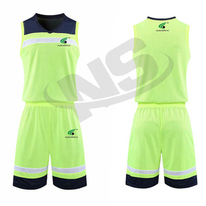 Uniforme de baloncesto profesional Ropa deportiva Hecho a medida Hombres Transpirable Secado rápido 100% Tela de poliéster Sin mangas Color único - Product Image 4