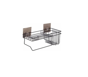 Two-Tier Chrome Wall-Mounted Bathroom Storage Rack Factory <b>Cheap</b> Price Metal Bath Organizer with Towel Bars - Product Image 2