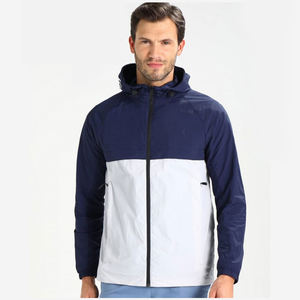 Chaqueta Cortavientos Personalizada, Larga, Delgada y Elegante, de Dos Tonos, con Capucha, de Alta Calidad para Invierno, con Parches Frontales, para Hombre - Product Image 2