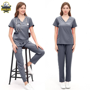OEM personalizado de alta calidad de las mujeres precio barato al por mayor del Hospital uniforme de enfermería conjunto médico de alta calidad personalizado uniforme de médico - Product Image 2