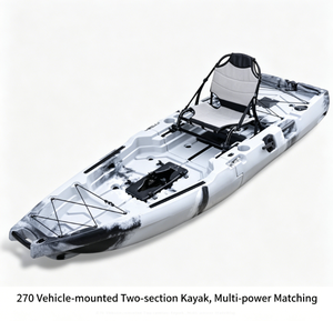 Kayak Desmontable con <span class=keywords><strong>Pedales</strong></span> de PVC, Bote de Pesca Plegable, Canoa Inflable Ligera para Ríos y Lagos - Product Image 1