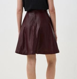 New Arrival Women's Vintage Genuine Sheep Leather <b>Skirts</b> with Diverse Designs Plain Dyed <b>for</b> Fashion-conscious Women - Product Image 6