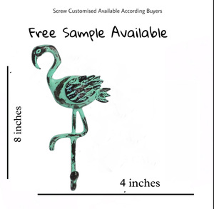 หมวกและที่แขวนพวงกุญแจรูปนกฟลามิงโกสีเขียวน้ำทะเล - Product Image 2