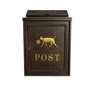 Rustproof Powder Coated Indian <b>Metal</b> Mail <b>Box</b> High Strength Postal Acceptance <b>Post</b> Cabinet Gate Mount Usage Safe Outdoor Mail - Product Image 1