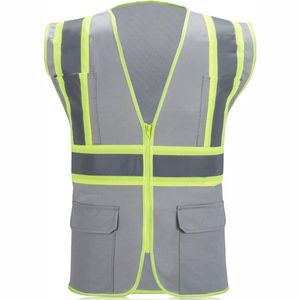 Chaleco reflectante transpirable de alta calidad 2025 para hombre, lona lavada de 5 dimensiones con múltiples bolsillos para ropa exterior de invierno - Product Image 6